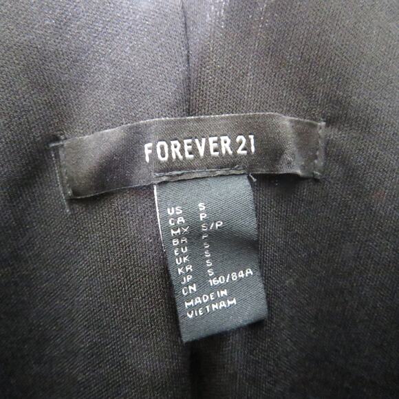 Forever 21 Black Ribbed Velvet Body Con Dress Mini Dress Sexy Going Out Club S - Picture 6 of 10